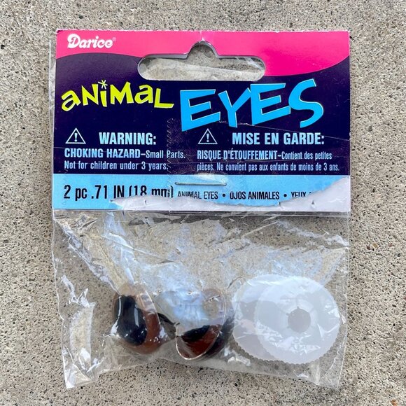 Darice® Brown Animal Eyes with Washers - Picture 2 of 7